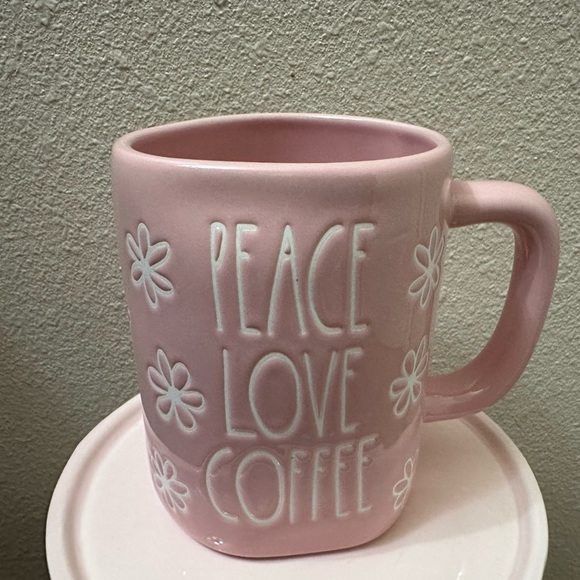 Rae Dunn Other - Rae Dunn Peace love coffee pink mug